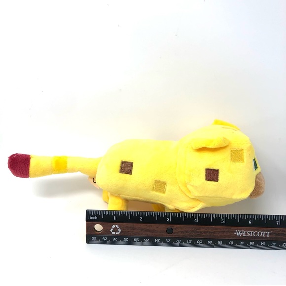 Minecraft Ocelot Plush Toy Stuffed Cheetah Doll Animal Mojang Game 6.5” NWOT - Picture 3 of 3